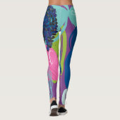 Leggings Guêtres lumineuses d'art de couleurs de visage (Dos)