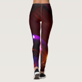 Leggings Guêtres "Luxe" rouges de disco (Dos)
