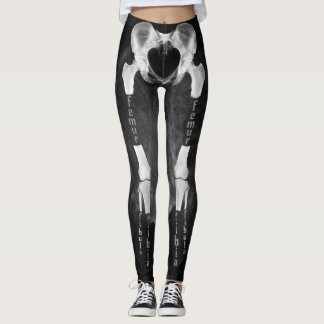 Leggings Guêtres médicales de squelette d'anatomie de