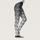Leggings Guêtres métalliques argentées noires d'abrégé sur (Droite)