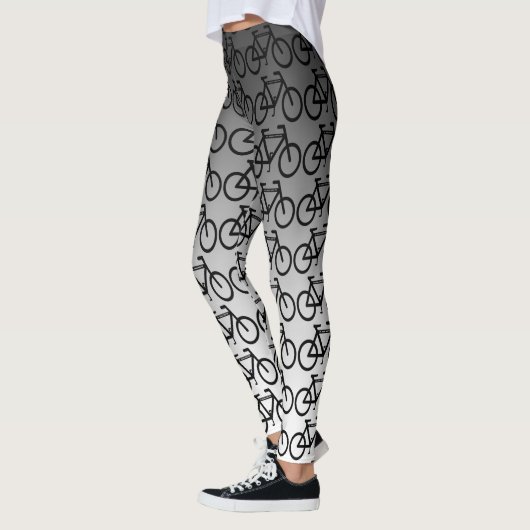 Leggings Guêtres métalliques argentées noires d'abrégé sur (Gauche)