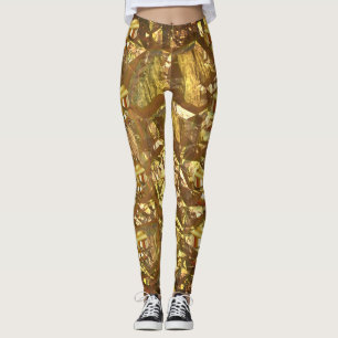 Leggings Guêtres métalliques d'impression de miroitement