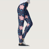 Leggings Guêtres mignonnes de porc et de coeurs (Droite)