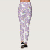 Leggings Guêtres mignonnes de pourpre de filles (Dos)