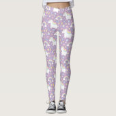 Leggings Guêtres mignonnes de pourpre de filles (Devant)