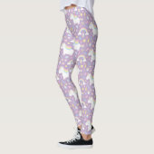 Leggings Guêtres mignonnes de pourpre de filles (Gauche)