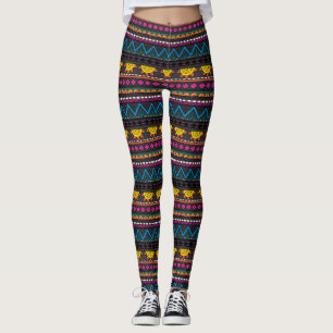 Leggings Guêtres mignonnes d'impression de sud-ouest de