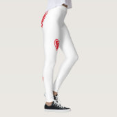 Leggings Guêtres mignonnes superbes de coeur pour la course (Droite)