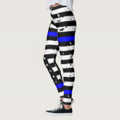Leggings Guêtres minces de Blue Line - horizontales (Gauche)