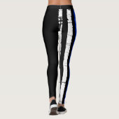 Leggings Guêtres minces de drapeau américain de Blue Line (Dos)