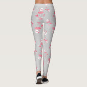 Leggings Guêtres multi d'amour de Flamant rose (Dos)