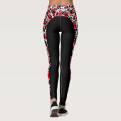 Leggings Guêtres multi de motif de Web de rayure de côté de (Dos)