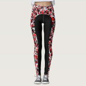 Leggings Guêtres multi de motif de Web de rayure de côté de (Devant)