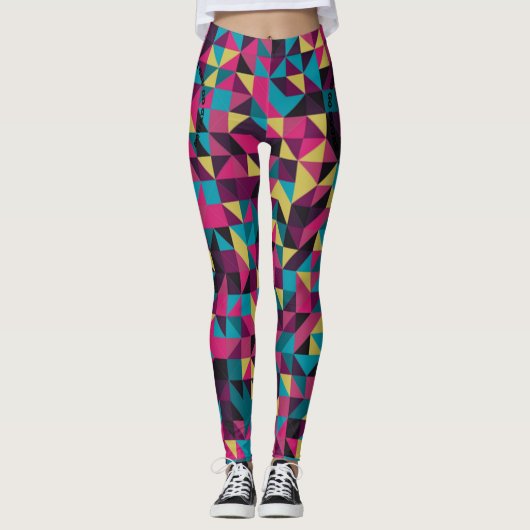 Leggings Guêtres multicolores de yoga (Devant)