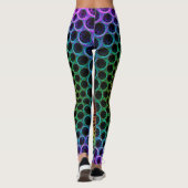 Leggings Guêtres multicolores psychédéliques de (Dos)