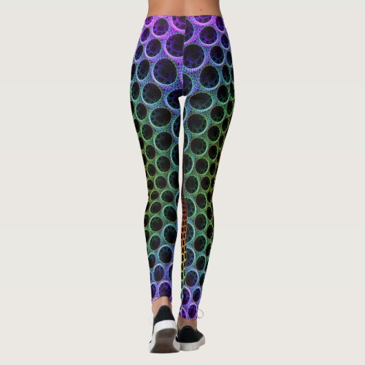 Leggings Guêtres multicolores psychédéliques de (Dos)