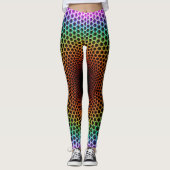 Leggings Guêtres multicolores psychédéliques de (Devant)