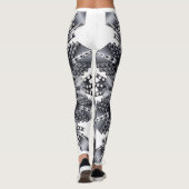 Leggings Guêtres noires, blanches, et grises de mandala de (Dos)