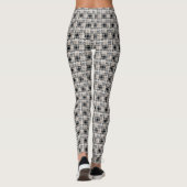 Leggings Guêtres noires/de brun des femmes checkered plaid (Dos)