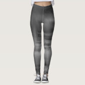 Leggings Guêtres noires de danse d'abrégé sur blanc gris (Devant)