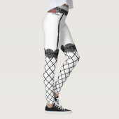 Leggings Guêtres noires de filet (Droite)