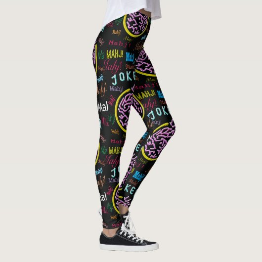 Leggings Guêtres noires de joker d'heure-milliampère Jongg (Droite)
