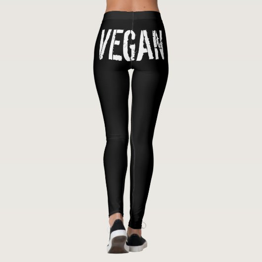 LEGGINGS GUÊTRES NOIRES DE LOGO "VÉGÉTALIEN" (Dos)