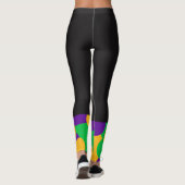 Leggings Guêtres noires de mardi gras (Dos)