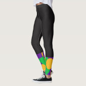 Leggings Guêtres noires de mardi gras (Gauche)