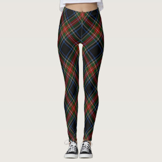 Leggings Guêtres noires de tartan de Sargent - de Stewart