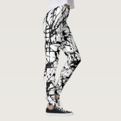 Leggings Guêtres noires d'éclaboussure de peinture (Droite)