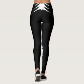 Leggings Guêtres noires et blanches (Dos)