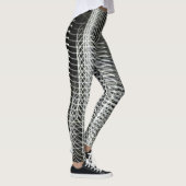 Leggings Guêtres noires et blanches abstraites (Droite)