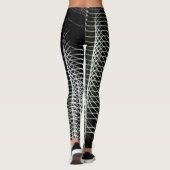 Leggings Guêtres noires et blanches abstraites (Dos)