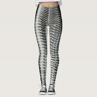 Leggings Guêtres noires et blanches abstraites