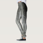 Leggings Guêtres noires et blanches abstraites (Gauche)