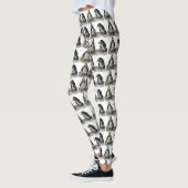 Leggings Guêtres noires et blanches d'animal d'oiseaux de (Gauche)