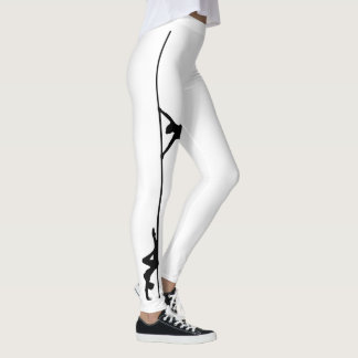 Leggings Guêtres noires et blanches de danse de Polonais