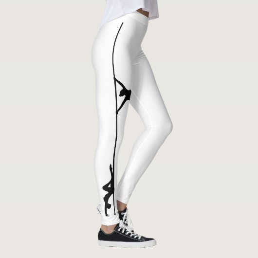 Leggings Guêtres noires et blanches de danse de Polonais (Droite)