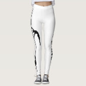 Leggings Guêtres noires et blanches de danse de Polonais (Devant)
