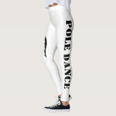 Leggings Guêtres noires et blanches de danse de Polonais (Gauche)