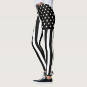 Leggings Guêtres noires et blanches de drapeau des (Gauche)