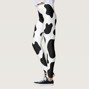 Leggings Guêtres noires et blanches de motif d'impression