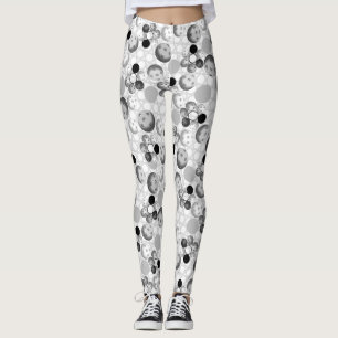 Leggings Guêtres noires et blanches de Pickleballs