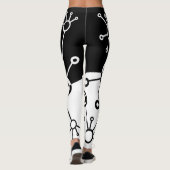 Leggings Guêtres noires et blanches de spots (Dos)