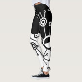 Leggings Guêtres noires et blanches de spots (Gauche)