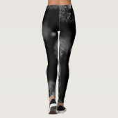 Leggings Guêtres noires et blanches d'impression de (Dos)