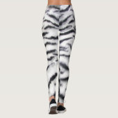 Leggings Guêtres noires et blanches d'impression de (Dos)