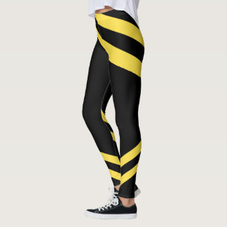 Leggings Guêtres noires et jaunes de séance d'entraînement