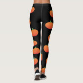 Leggings Guêtres noires et oranges de Halloween de (Dos)